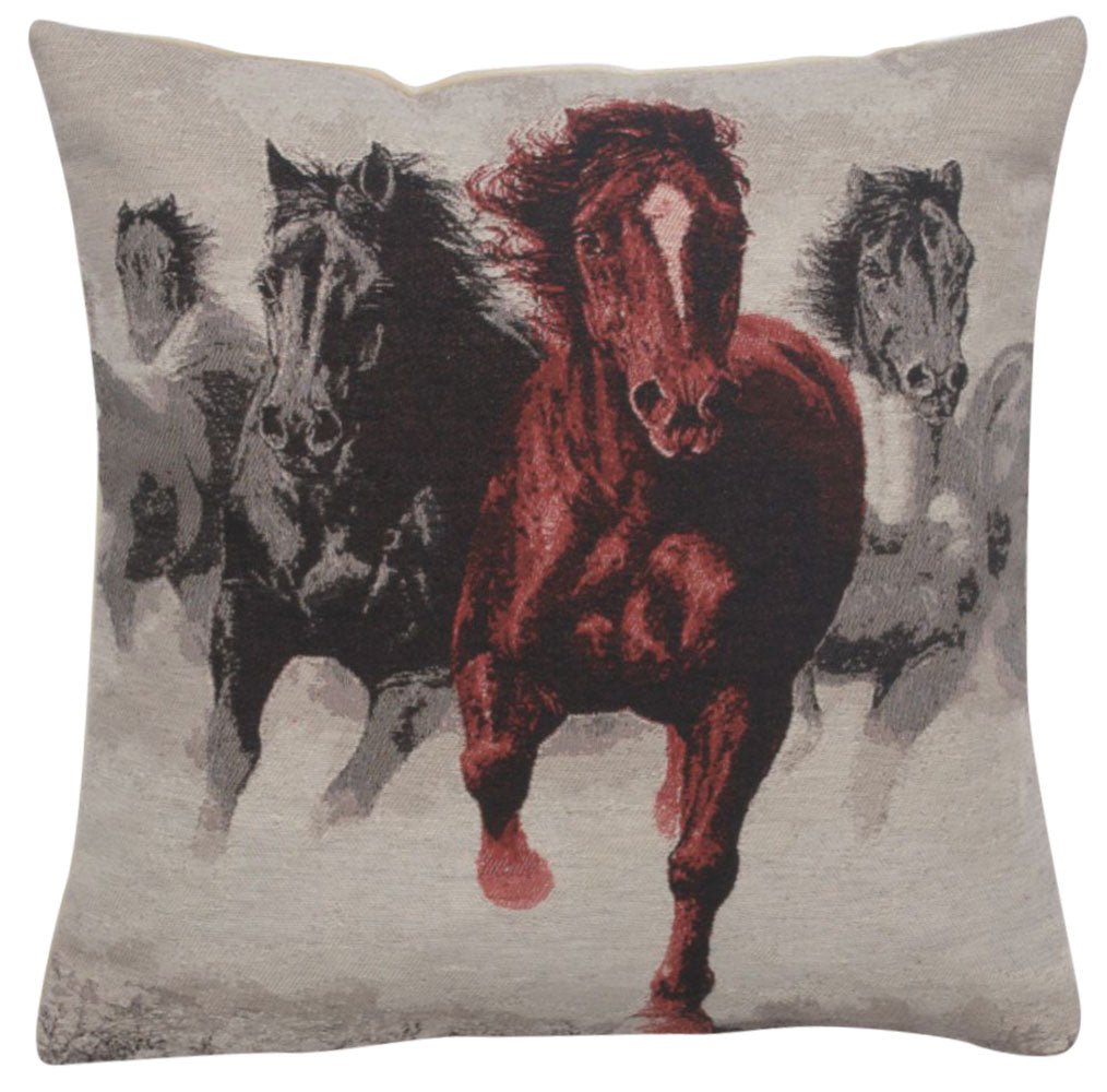 Wild Horses III Decorative Pillow Cushion Cover - RoseStraya.com