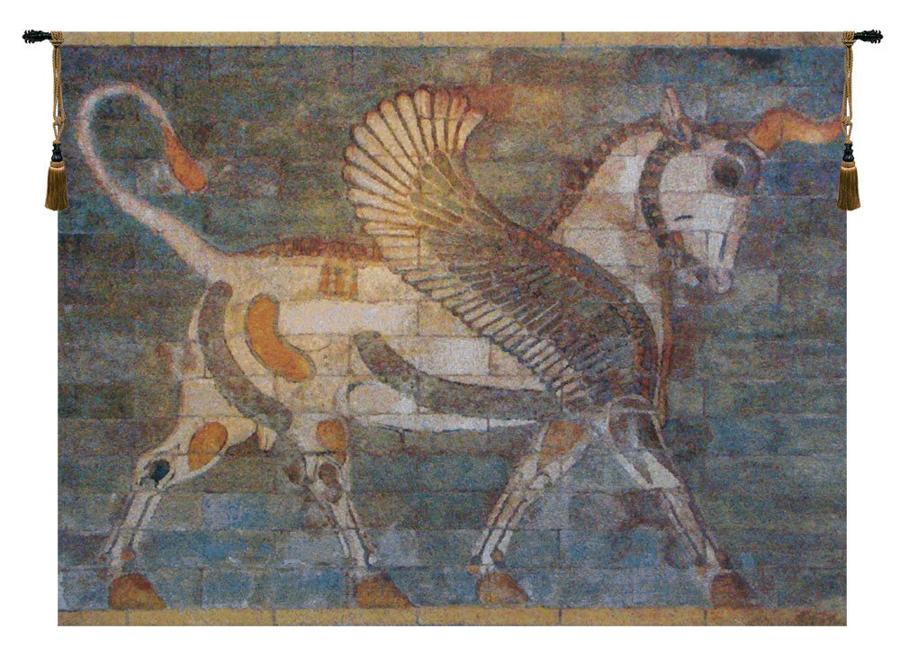 Winged Bull Belgian Tapestry Wall Art - RoseStraya.com