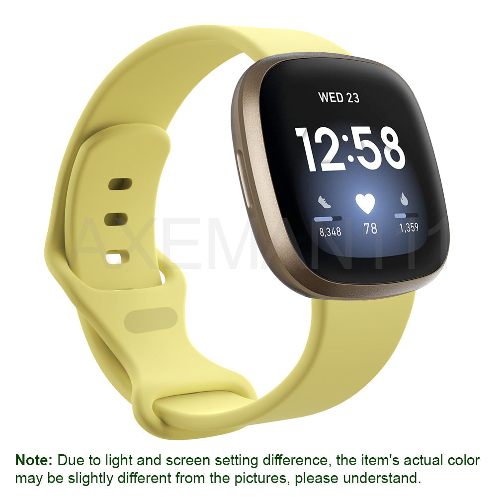 Fitbit Versa 3/Sense Bands Silicone Replacement Watch Strap Sports Wristband